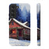 Cozy Christmas Cabin in the Snow - Impact Resistant Phone Case Samsung Galaxy S22 Glossy
